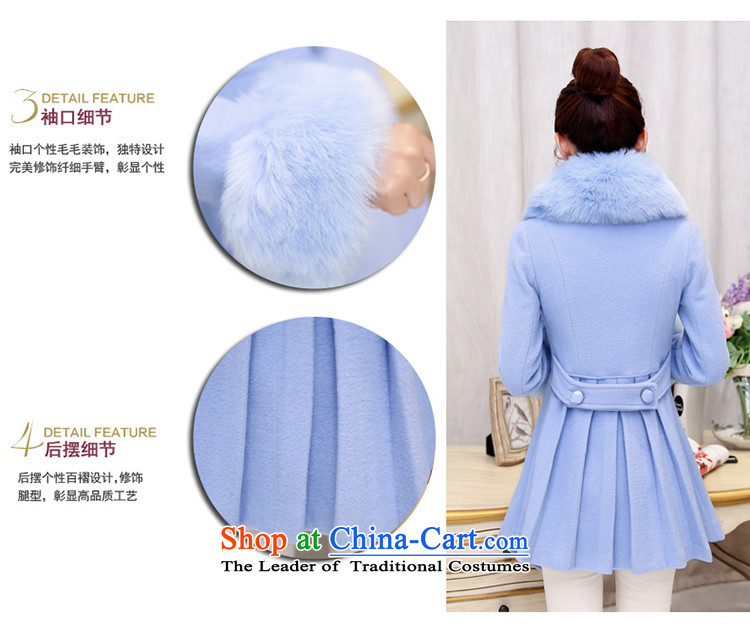 Wooden Geun-hye 2015 autumn and winter in new women's long Sau San double-thin graphics with a coat of Korean version of this sleek hair? LAKE 581 Blue M/160(84a) coats picture, prices, brand platters! The elections are supplied in the national character of distribution, so action, buy now enjoy more preferential! As soon as possible.