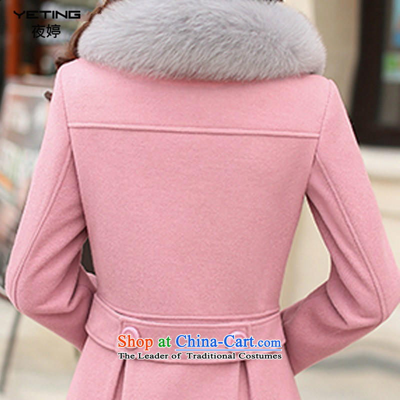 Night-ting 2015 winter clothing new products with warm gross a wool coat 1568 pink XXL, night-ting shopping on the Internet has been pressed.