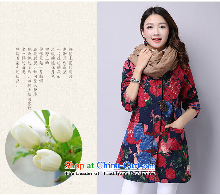 2015 Autumn and Winter Korea MEISUDI version of large numbers of ethnic women suit in thick long loose video thin pocket arts temperament jacket safflower XXL picture, prices, brand platters! The elections are supplied in the national character of distribution, so action, buy now enjoy more preferential! As soon as possible.