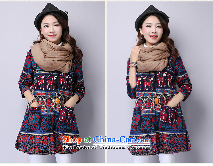 2015 Autumn and Winter Korea MEISUDI version of large numbers of ethnic women suit in thick long loose video thin pocket arts temperament jacket safflower XXL picture, prices, brand platters! The elections are supplied in the national character of distribution, so action, buy now enjoy more preferential! As soon as possible.