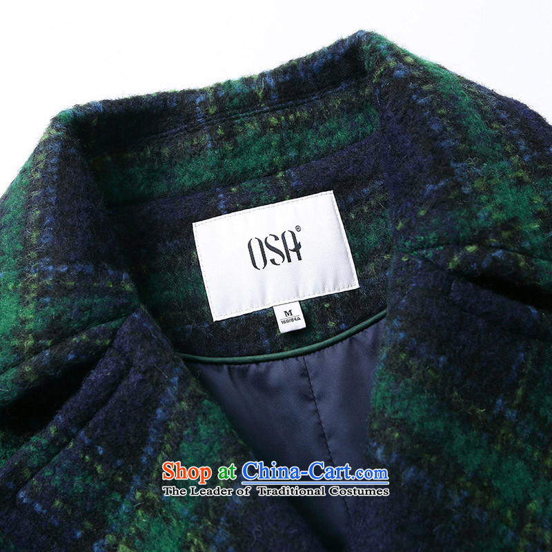 The OSA EURO 2015 Winter New Windsor, double-suits for gross Ms. Jacket coat SD514002? Blue Green Grid S, Europe (O.SA) , , , shopping on the Internet