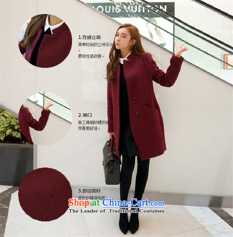 The caddy protagonists autumn and winter 2015 new larger version in Korea Sau San long wool coat jacket female 802? wine red S picture, prices, brand platters! The elections are supplied in the national character of distribution, so action, buy now enjoy more preferential! As soon as possible.