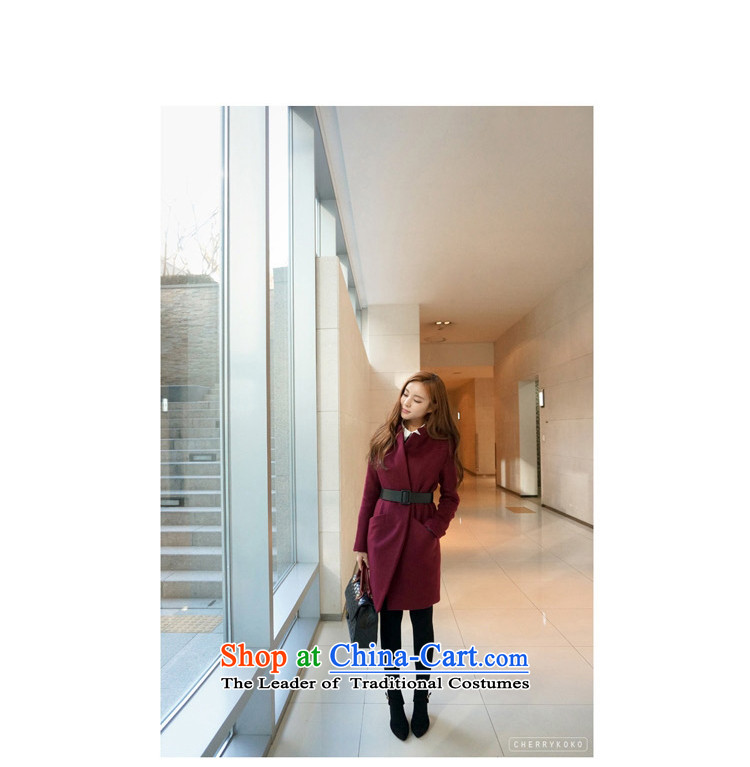 The caddy protagonists autumn and winter 2015 new larger version in Korea Sau San long wool coat jacket female 802? wine red S picture, prices, brand platters! The elections are supplied in the national character of distribution, so action, buy now enjoy more preferential! As soon as possible.