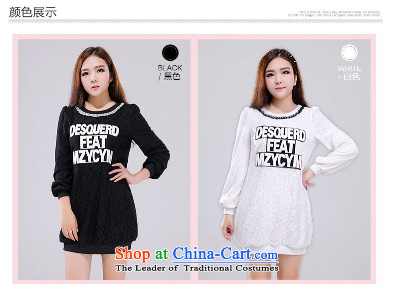 The new 2015 winter thick wool sweater plus T-shirts to xl lace cheongsams package and forming the Netherlands thick Mei letters T-shirt with round collar stamp long-sleeved black 2XL approximately 135-150 catty picture, prices, brand platters! The elections are supplied in the national character of distribution, so action, buy now enjoy more preferential! As soon as possible.