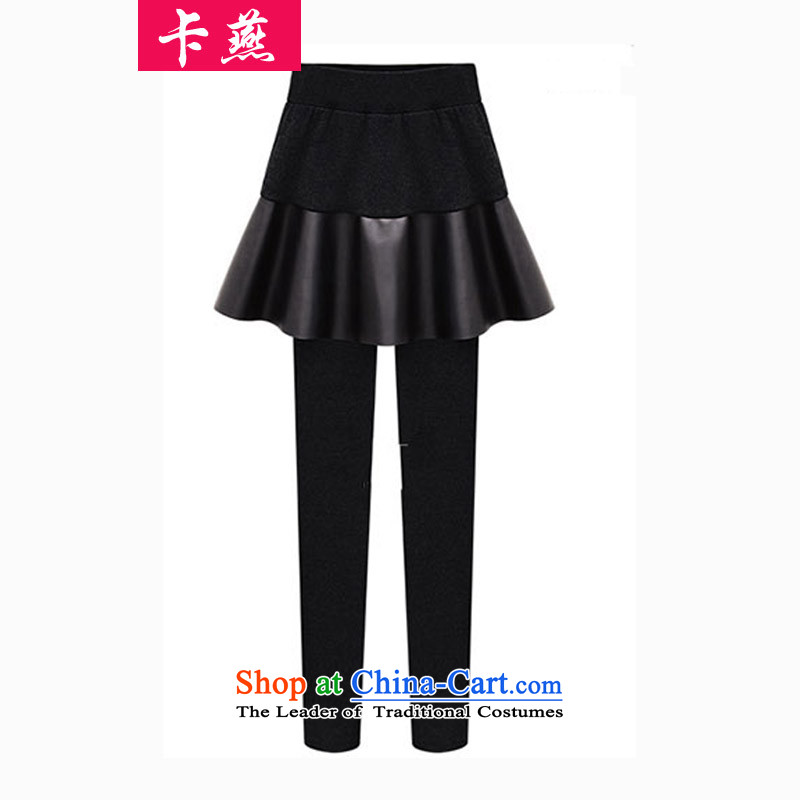 Card Code women's King Yin 200 catties thick mm autumn and winter video thin trousers thick sister to intensify the stitching false two forming the Sau San Skort 5XL, carbon card Yin 390 shopping on the Internet has been pressed.