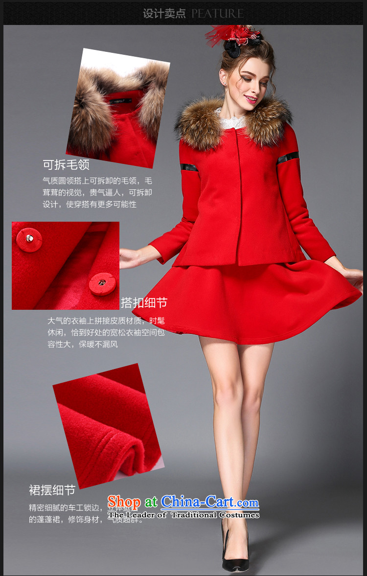 Elizabeth discipline autumn and winter 2015 mm thick with Europe and the high end of the larger women's gross stitching leather jacket? can be removed from the gross for a swing temperament gross skirt Kit? Q221- red 3XL new picture, prices, brand platters! The elections are supplied in the national character of distribution, so action, buy now enjoy more preferential! As soon as possible.