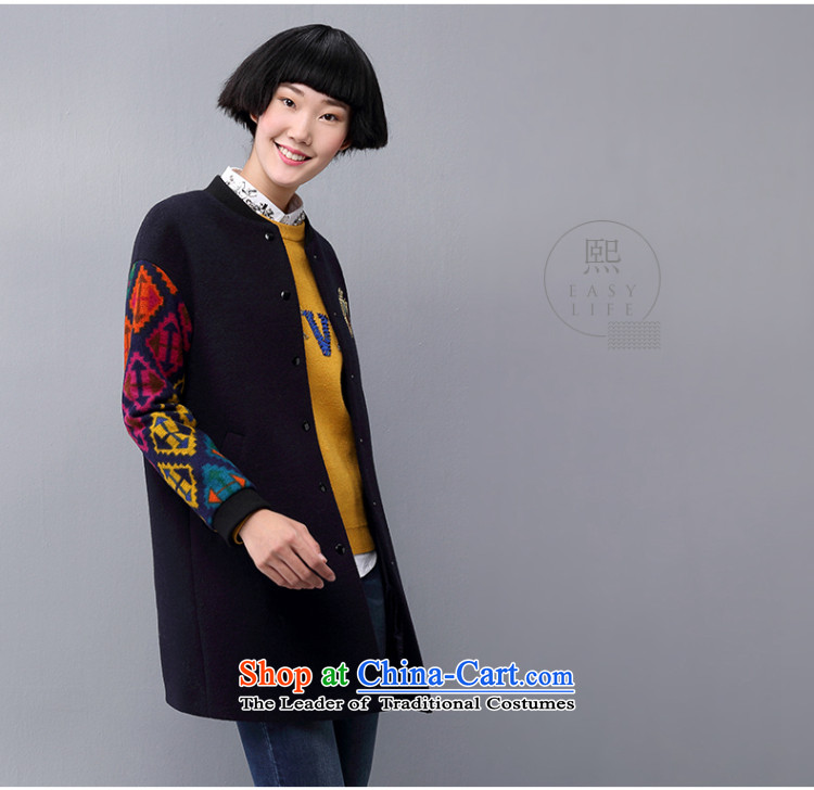 Hee-World 2015 winter clothing new Korean version of the long hair? jacket female han bum woolen coat 184LG303 DEEP BLUE S picture, prices, brand platters! The elections are supplied in the national character of distribution, so action, buy now enjoy more preferential! As soon as possible.