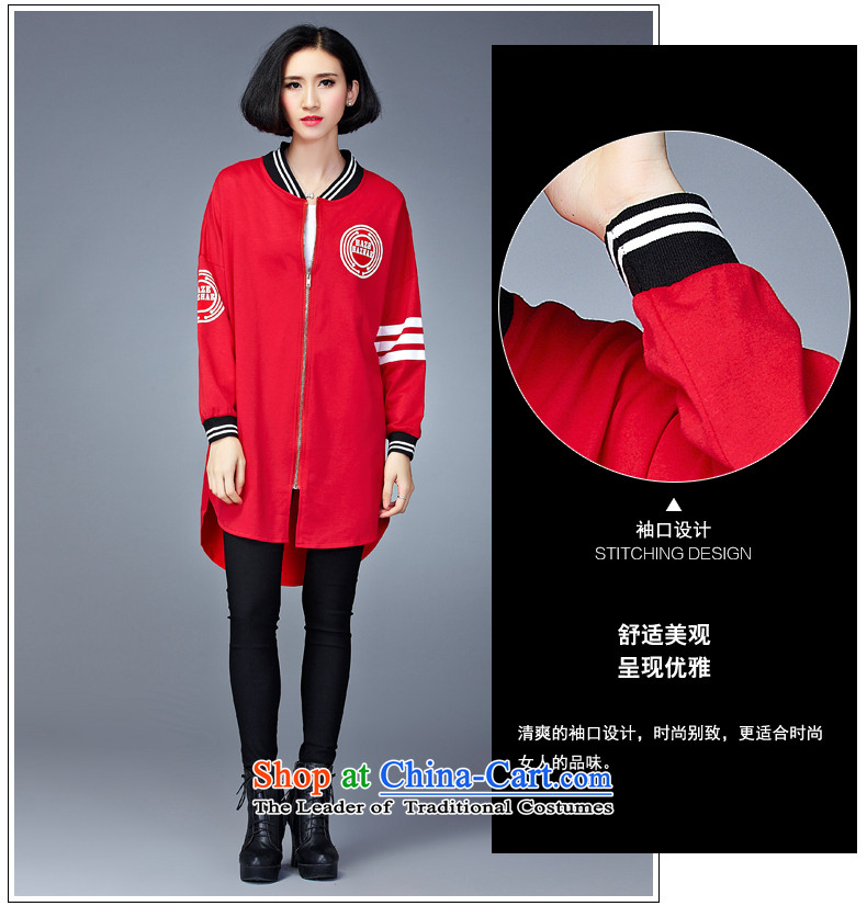 2015 Autumn and Winter Korea MEISUDI version of large numbers of ladies personality fashion, long sweater leisure loose video thin red jacket wild stamp are code (loose) Picture, prices, brand platters! The elections are supplied in the national character of distribution, so action, buy now enjoy more preferential! As soon as possible.