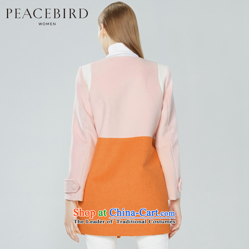 Women Peacebird 2015 winter clothing new products (CIS) knocked color coats A5AA44212 orange M PEACEBIRD shopping on the Internet has been pressed.