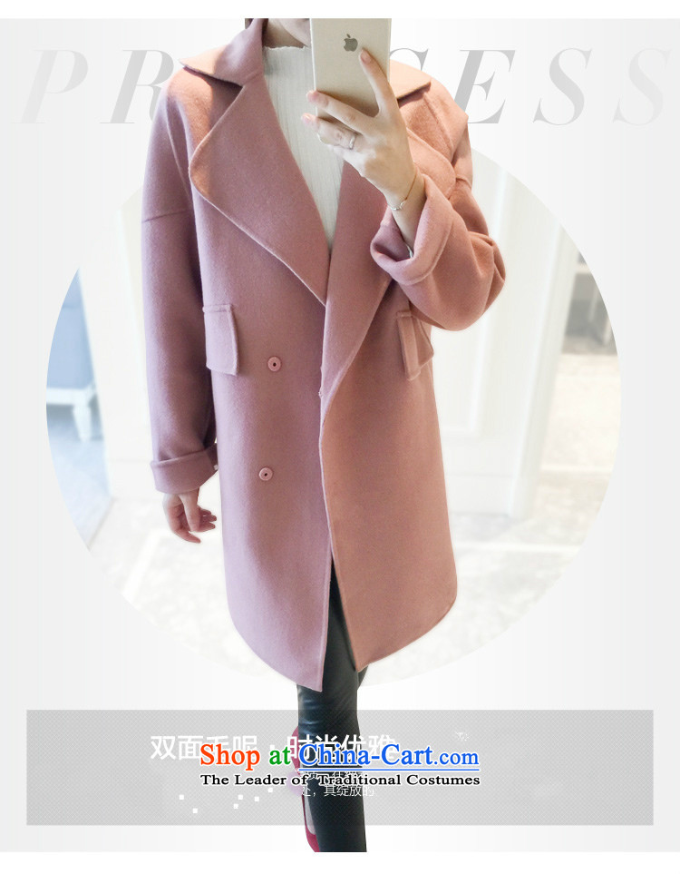 Sin has the European site 2015 new autumn and winter Korean double-side in long hair a jacket cocoon wool-red cloak? thickened gross warm S quality pictures counters, prices, brand platters! The elections are supplied in the national character of distribution, so action, buy now enjoy more preferential! As soon as possible.