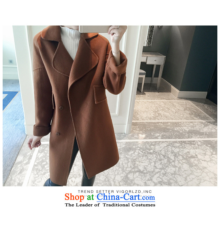 Sin has the European site 2015 new autumn and winter Korean double-side in long hair a jacket cocoon wool-red cloak? thickened gross warm S quality pictures counters, prices, brand platters! The elections are supplied in the national character of distribution, so action, buy now enjoy more preferential! As soon as possible.
