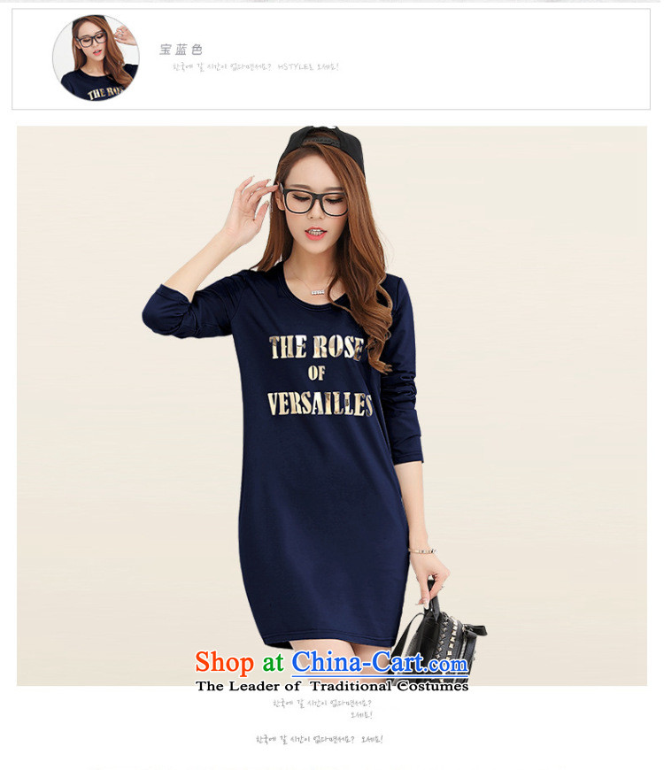 Athena Chu Isabel 2015 installed new larger female thick mm letter stamp forming the long-sleeved shirt ironing Kim video thin dresses dark blue plus lint-free 2XL 1301 (recommendation 135-150) pictures, price catty, brand platters! The elections are supplied in the national character of distribution, so action, buy now enjoy more preferential! As soon as possible.