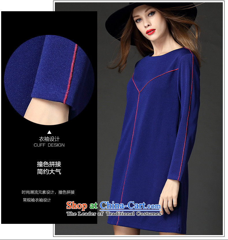Sophie sponsors to intensify Code women's dresses 2015 Fall/Winter Collections new 200 mm thick people thick catty thin, long-sleeved forming the graphics dresses XXXL 2529 Blue Photo, prices, brand platters! The elections are supplied in the national character of distribution, so action, buy now enjoy more preferential! As soon as possible.