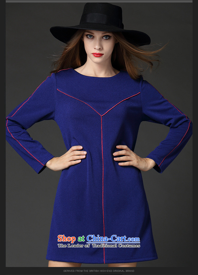 Sophie sponsors to intensify Code women's dresses 2015 Fall/Winter Collections new 200 mm thick people thick catty thin, long-sleeved forming the graphics dresses XXXL 2529 Blue Photo, prices, brand platters! The elections are supplied in the national character of distribution, so action, buy now enjoy more preferential! As soon as possible.