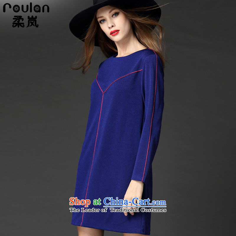 Sophie sponsors to intensify Code women's dresses 2015 Fall/Winter Collections new 200 mm thick people thick catty thin, long-sleeved forming the graphics dresses 2529 Blue (ROULAN XXXL, Sophie included) , , , shopping on the Internet