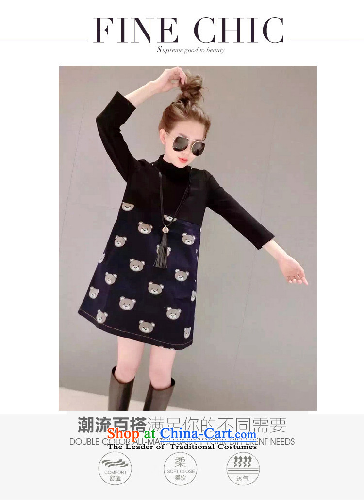 Mr Hui 2015 autumn and winter No. 2 new coal thick mm to increase women's code plus lint-free stitching denim dress thick, Hin thin skirts 389 picture color pictures, prices, 3XL brand platters! The elections are supplied in the national character of distribution, so action, buy now enjoy more preferential! As soon as possible.