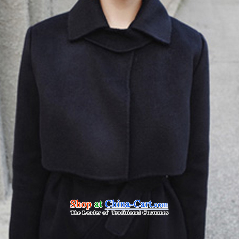 Wool coat women XZOO? a wool coat in the long winter 2015 New pure black s,xzoo,,, shopping on the Internet