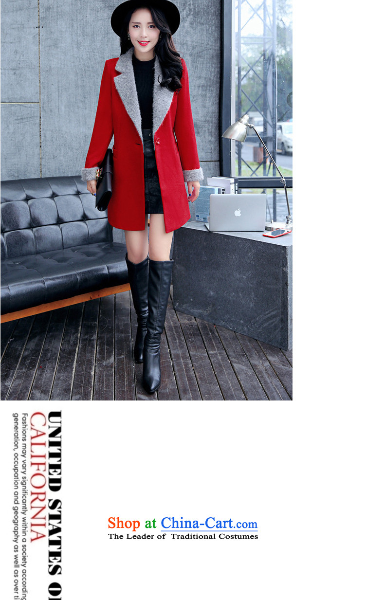 Refreshing gross jacket coat? The autumn and winter 2015 female new stylish Korean version of a wool coat black L picture, prices, brand platters! The elections are supplied in the national character of distribution, so action, buy now enjoy more preferential! As soon as possible.