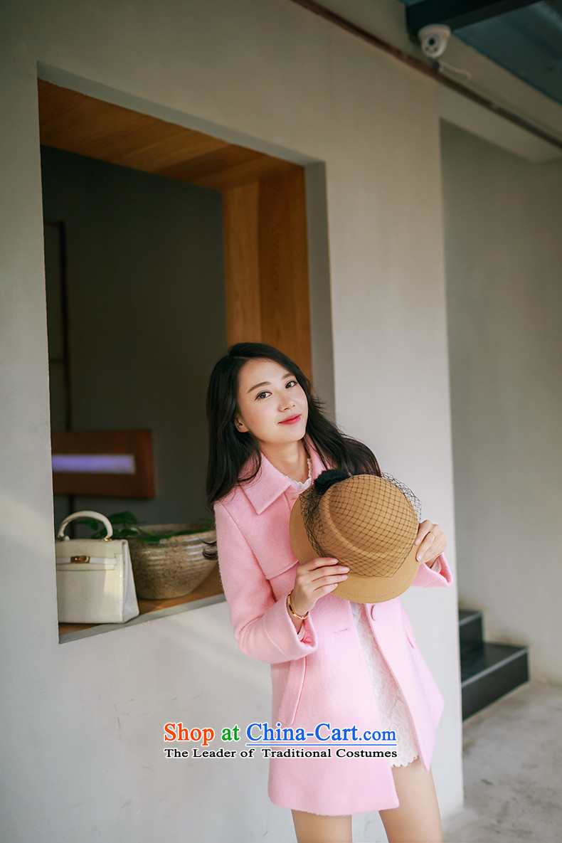 Christy Love 2015 autumn and winter new Korean version in the long hair of Sau San? jacket lapel a wool coat D3059 female pink S expected issued on 22 November, the price and the brand image of Platters! The elections are supplied in the national character of distribution, so action, buy now enjoy more preferential! As soon as possible.