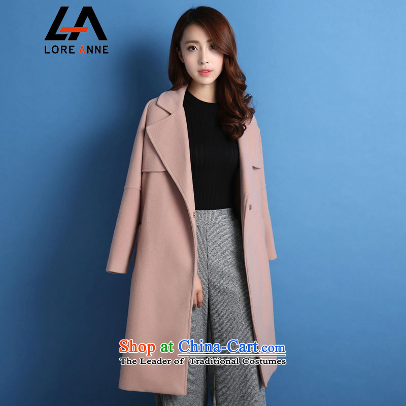La4 of 2015 gross girls jacket? long winter Korean Sau San larger female Winter Sweater a wool coat 1104 bright orange   S,LOREANNE,,, shopping on the Internet