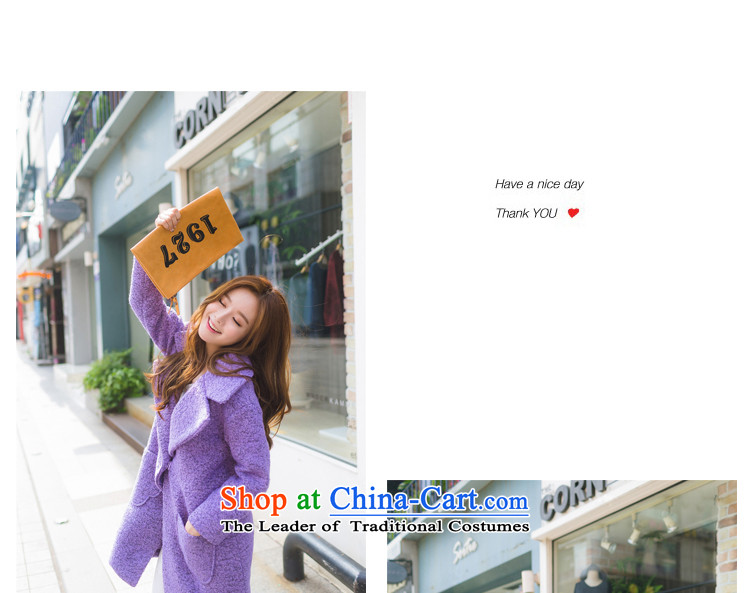 Sin has 2015 winter clothing new Korean loose video in thin large Long Hair Girl cocoon-jacket? a wool coat purple S picture, prices, brand platters! The elections are supplied in the national character of distribution, so action, buy now enjoy more preferential! As soon as possible.
