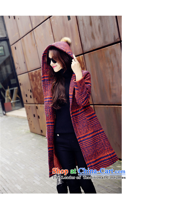 Sin has new autumn and winter coats girl in gross? Long latticed wool a wool coat Korean leisure is a gross coats orange S pictures?, prices, brand platters! The elections are supplied in the national character of distribution, so action, buy now enjoy more preferential! As soon as possible.