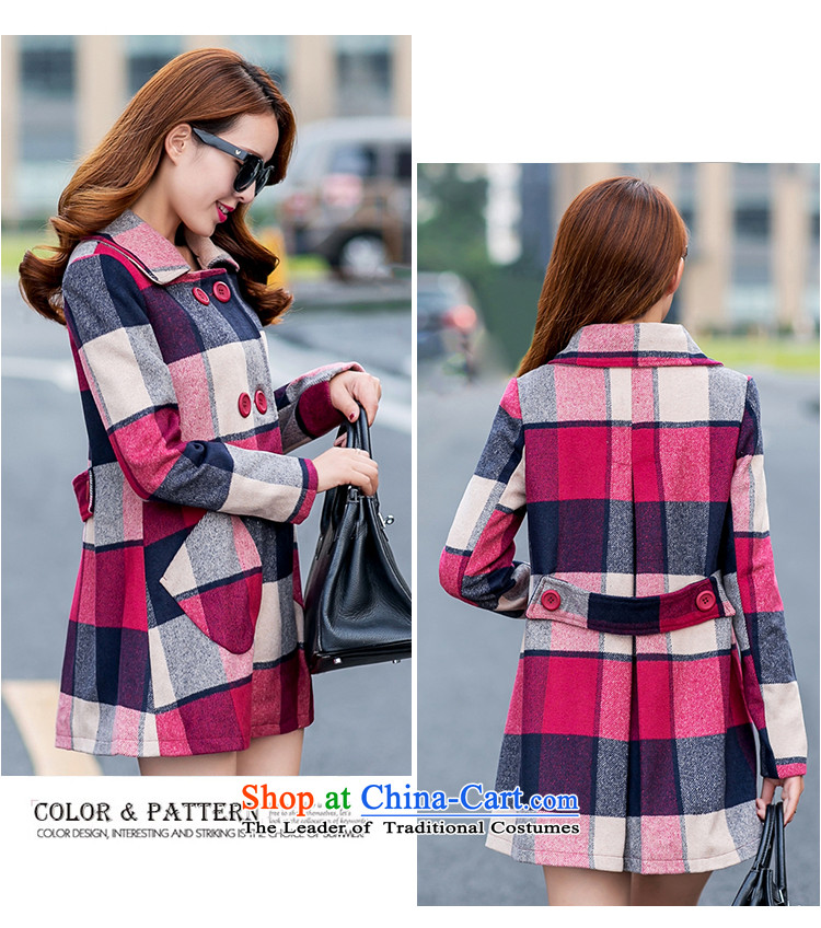 In accordance with the smell of autumn and winter 2015 Sunrise House new Korean version? coats, double-checked in gross? jacket long coats of female MG03? red children God XL Photo, prices, brand platters! The elections are supplied in the national character of distribution, so action, buy now enjoy more preferential! As soon as possible.