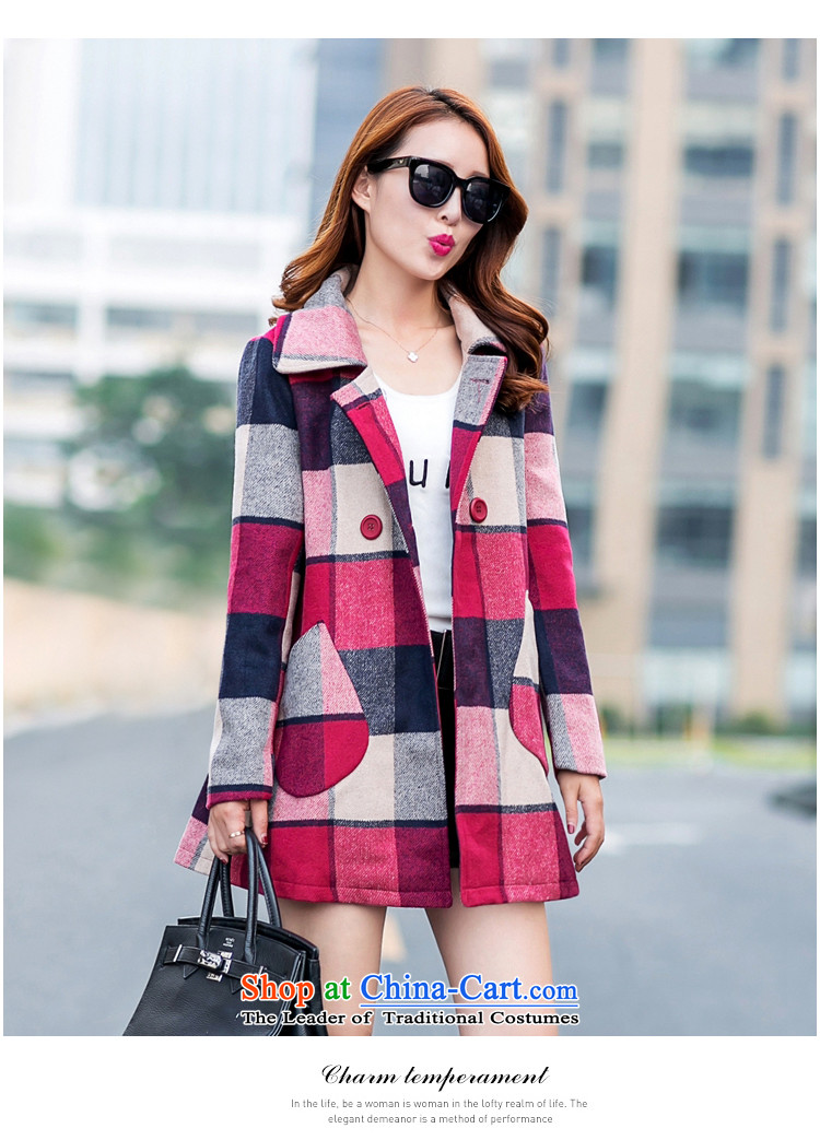 In accordance with the smell of autumn and winter 2015 Sunrise House new Korean version? coats, double-checked in gross? jacket long coats of female MG03? red children God XL Photo, prices, brand platters! The elections are supplied in the national character of distribution, so action, buy now enjoy more preferential! As soon as possible.