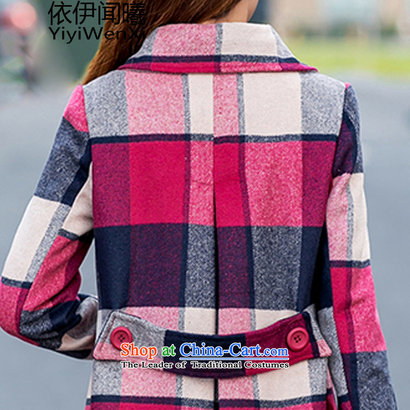 In accordance with the smell of autumn and winter 2015 Sunrise House new Korean version? coats, double-checked in gross? jacket long coats of female MG03? red children in accordance with the smell of God XL, Hei (yiyiwenxi) , , , shopping on the Internet
