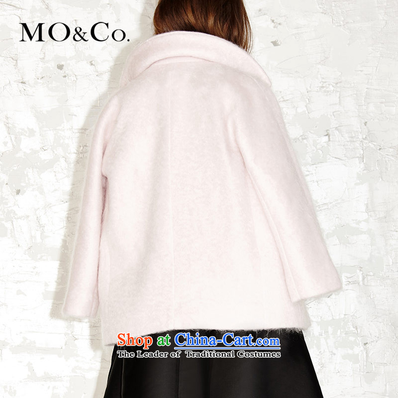 Wool large roll collar Mo&co. plush coat in the female gross? long loose coat MA153OVC03 moco50 pale pink Xxs,mo&co.,,, shopping on the Internet