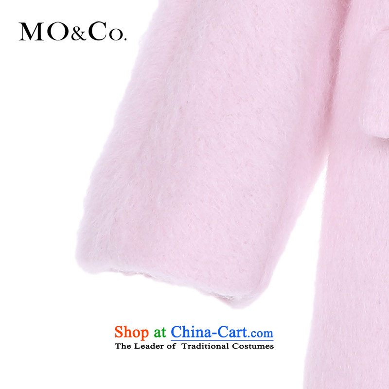 Wool large roll collar Mo&co. plush coat in the female gross? long loose coat MA153OVC03 moco50 pale pink Xxs,mo&co.,,, shopping on the Internet