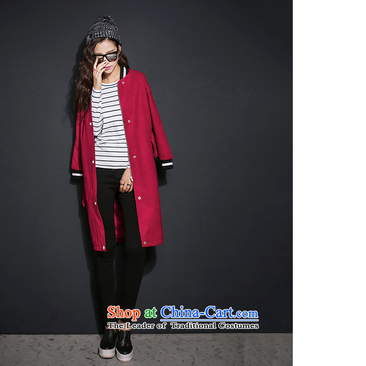 The interpolator 7 New Europe and the 2015 winter wind baseball tether a long coat female wine red S picture, prices, brand platters! The elections are supplied in the national character of distribution, so action, buy now enjoy more preferential! As soon as possible.