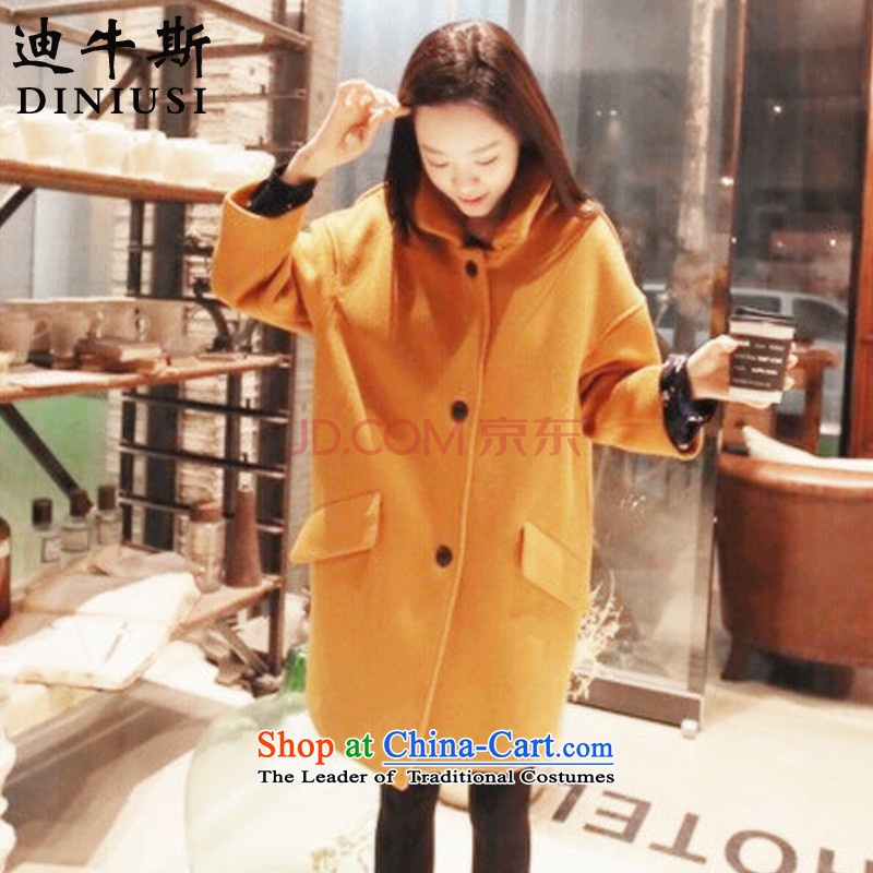 The achievement of the 2015 autumn and winter new Korean trendy code in women's long hair? turmeric yellow jacket of the Deere M , , , shopping on the Internet