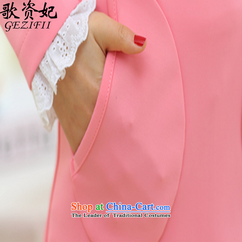 Song for 2015 autumn and winter Princess new to increase women's code thick mm long-sleeved pullover, forming the Korean skirt video in thin long thick sister dresses winter yellow plus lint-free song for thick XXXXL, Princess GEZIFII) , , , shopping on the Internet