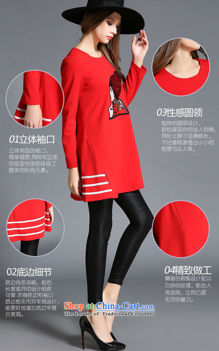 Rui Mei to large 2015 Fall/Winter Collections for women to new stylish light slice xl loose stamp graphics thin A Skirt R2042 3XL black picture, prices, brand platters! The elections are supplied in the national character of distribution, so action, buy now enjoy more preferential! As soon as possible.