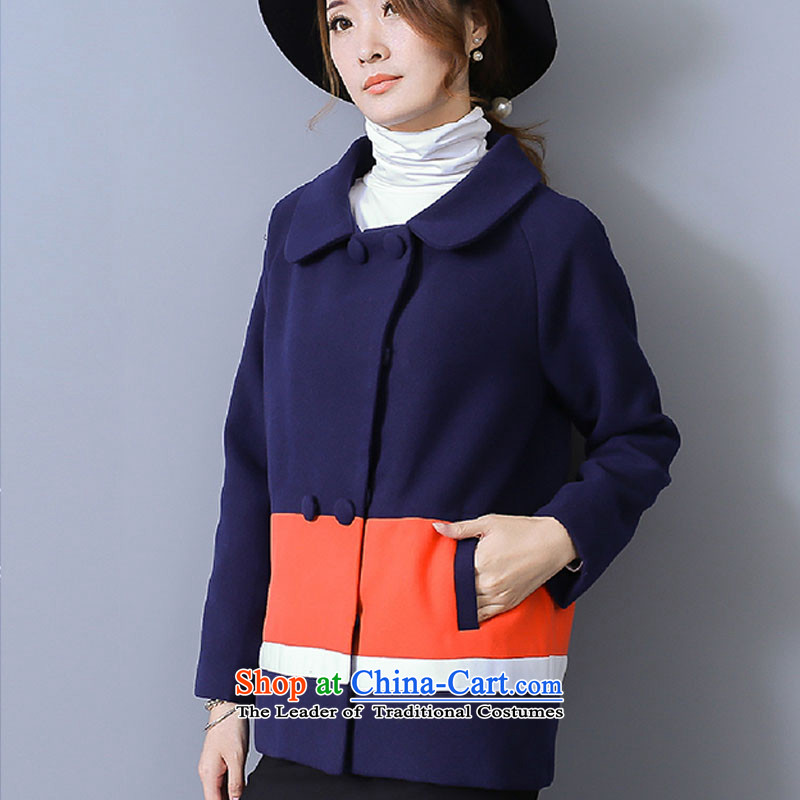 The Champs Elysees Honey Love  2015 Autumn replacing thick large sister women to increase the burden of loose video thin hair so Sau San jacket female 8129 Blue XXL, Heung-Love (XIANGAIMI honey) , , , shopping on the Internet
