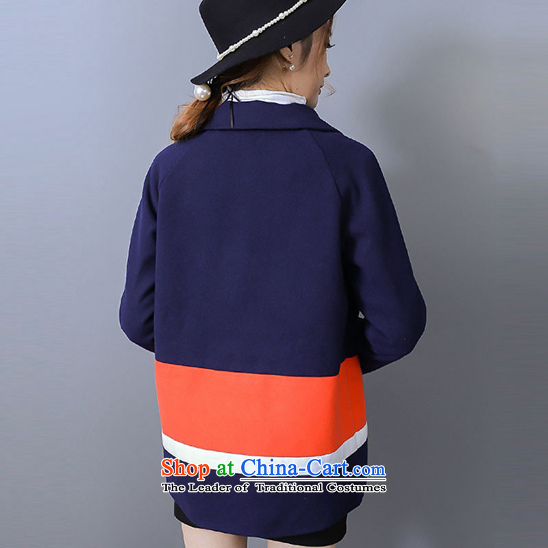The Champs Elysees Honey Love  2015 Autumn replacing thick large sister women to increase the burden of loose video thin hair so Sau San jacket female 8129 Blue XXL, Heung-Love (XIANGAIMI honey) , , , shopping on the Internet