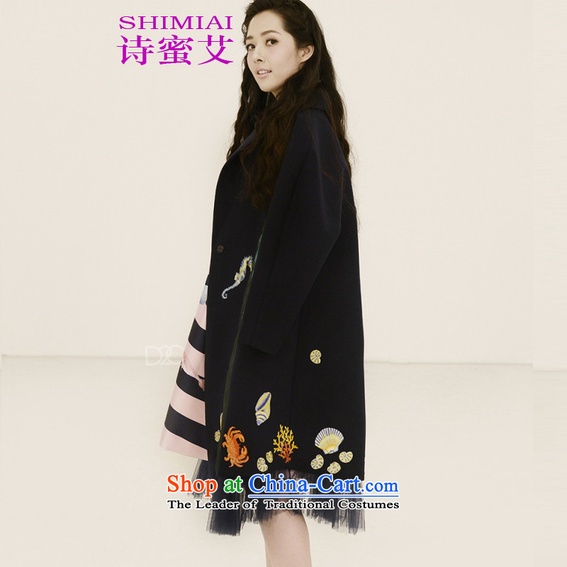 Poetry honey goddess of the new HIV 2015 Guo beautying with autumn and winter new long hair in embroidery? coats jacket Tibetan Blue M picture, prices, brand platters! The elections are supplied in the national character of distribution, so action, buy now enjoy more preferential! As soon as possible.