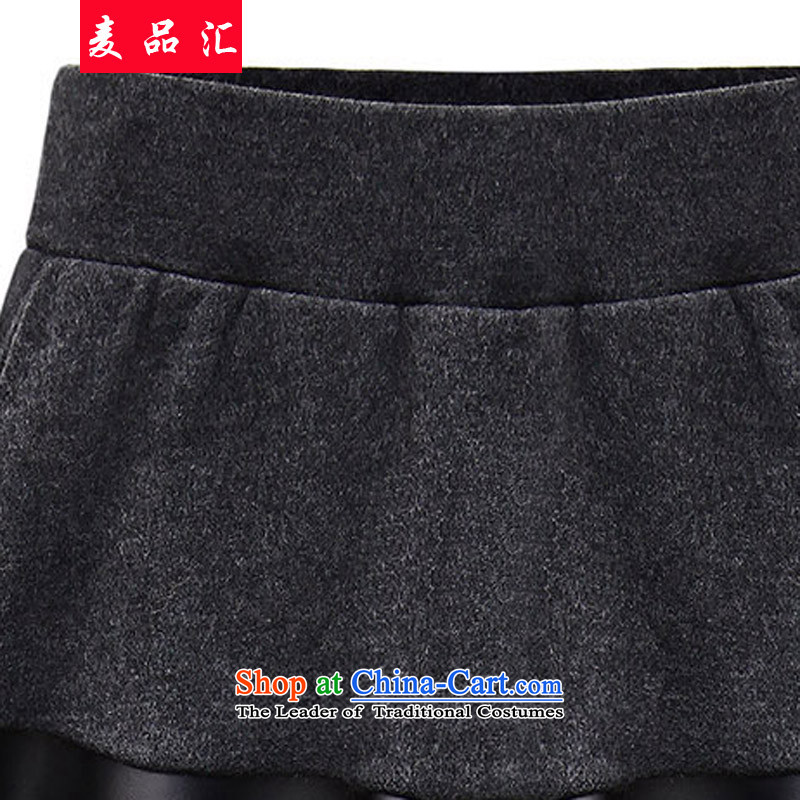 Mr Hui 2015 autumn and winter, new to xl leave two solid skort trousers thick mm stitching, through Sau San video thin black 5XL, 390 pants, forming the basis for the removals by sinks Mak shopping on the Internet has been pressed.