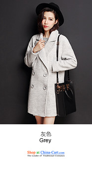 7 Huan a wool coat women 2015 winter new long-sleeved lapel long roomy, double-coats black S pictures?, prices, brand platters! The elections are supplied in the national character of distribution, so action, buy now enjoy more preferential! As soon as possible.