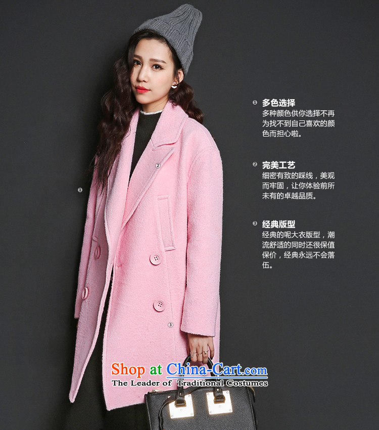 7 Huan a wool coat women 2015 winter new long-sleeved lapel long roomy, double-coats black S pictures?, prices, brand platters! The elections are supplied in the national character of distribution, so action, buy now enjoy more preferential! As soon as possible.