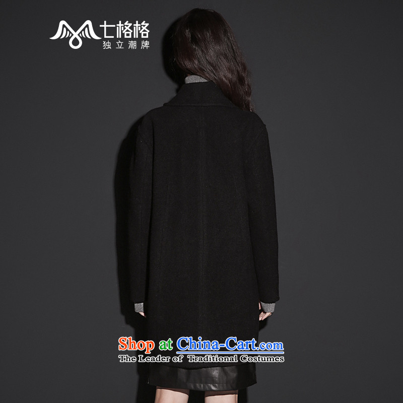 7 Huan a wool coat women 2015 winter new long-sleeved lapel long roomy, double-black overcoat , 7? (OTHERMIX Princess Returning Pearl) , , , shopping on the Internet