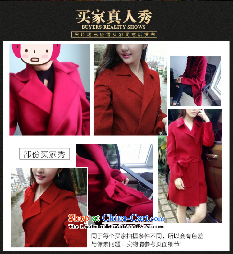 Charlene Choi Gigi Lai early high-end 2-sided wool Zhuang coats women 2015? New fall inside the girl in gross? jacket long cashmere a wool coat wine red L picture, prices, brand platters! The elections are supplied in the national character of distribution, so action, buy now enjoy more preferential! As soon as possible.