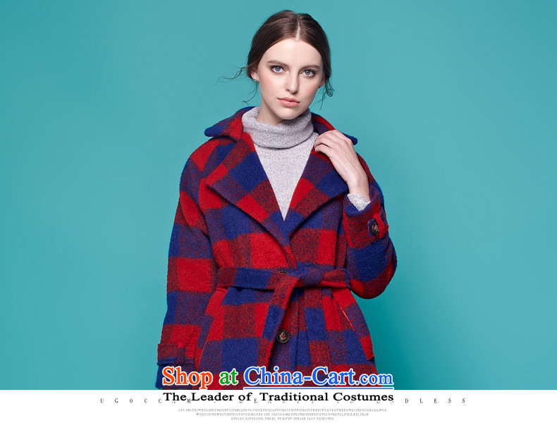 Ugoccam2015 autumn and winter new Korean Classic red blue patterned female red cloak gross? L picture, prices, brand platters! The elections are supplied in the national character of distribution, so action, buy now enjoy more preferential! As soon as possible.