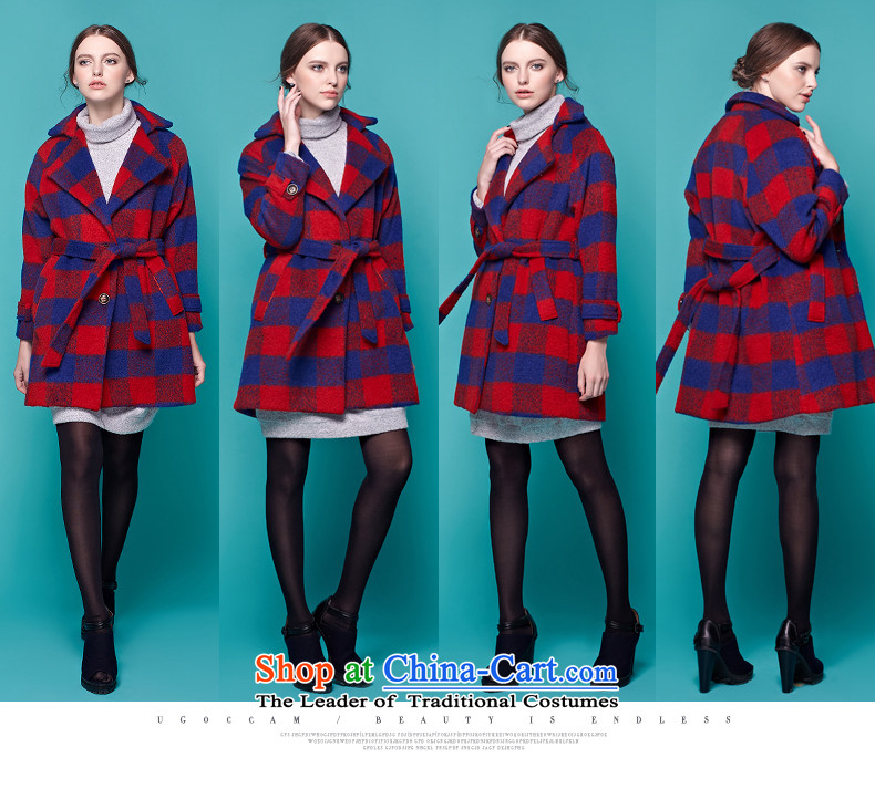 Ugoccam2015 autumn and winter new Korean Classic red blue patterned female red cloak gross? L picture, prices, brand platters! The elections are supplied in the national character of distribution, so action, buy now enjoy more preferential! As soon as possible.