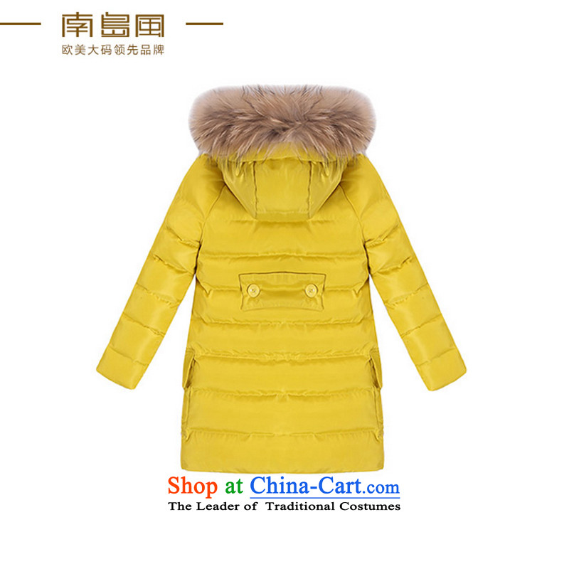 The South Island of New Europe and the 2015 wind larger female thick mm autumn and winter graphics thin double-cap for cotton wool large yellow 5XL, South Island wind shopping on the Internet has been pressed.