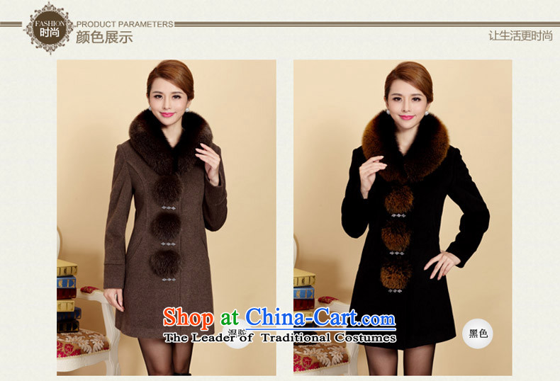 Charlene Choi Chong? coats early Beauty Girl cashmere overcoat so gross 2015 autumn and winter coats female new middle-aged women's large Fox for gross woolen coat black 4XL Photo, prices, brand platters! The elections are supplied in the national character of distribution, so action, buy now enjoy more preferential! As soon as possible.