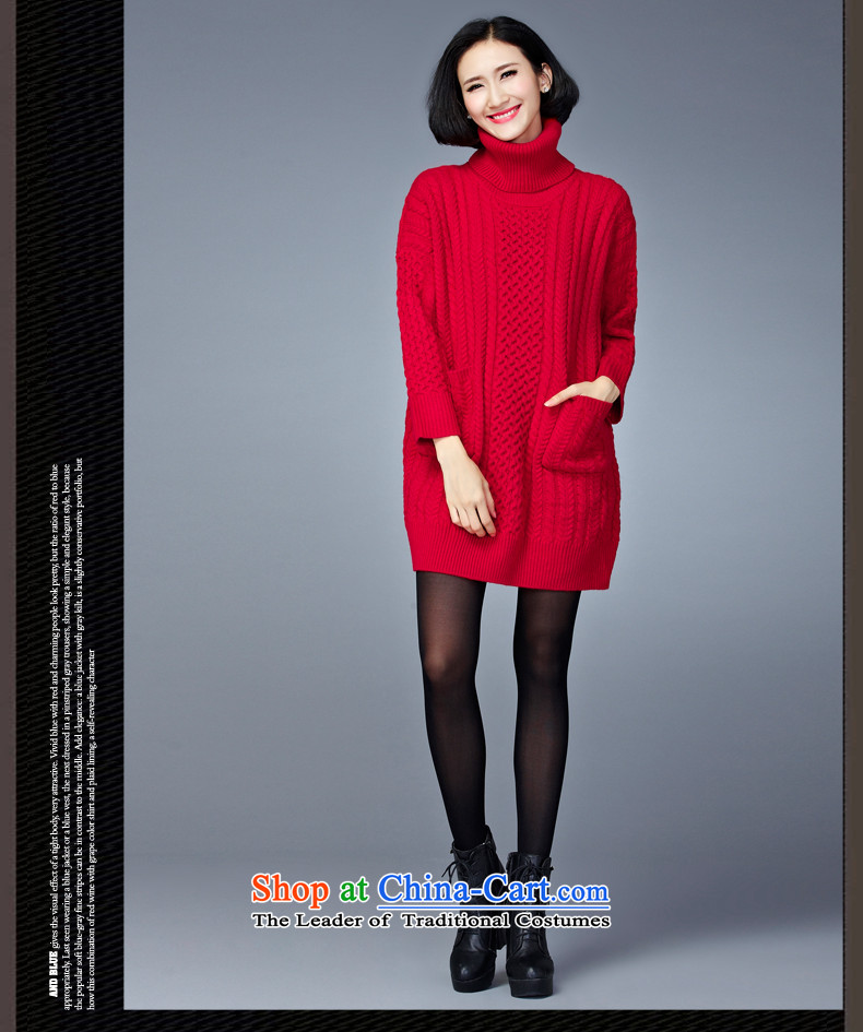 2015 Autumn and Winter Korea MEISUDI version of large numbers of ladies relaxd longer in the video thin forming the knitwear dresses Sleek and versatile high Neck Sweater wine red are code (loose) Picture, prices, brand platters! The elections are supplied in the national character of distribution, so action, buy now enjoy more preferential! As soon as possible.