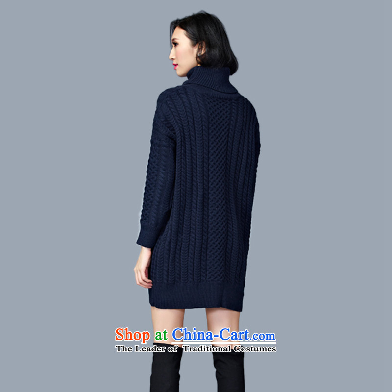2015 Autumn and Winter Korea MEISUDI version of large numbers of ladies relaxd longer in the video thin forming the knitwear dresses Sleek and versatile high Neck Sweater wine red are code (loose) (Mei Su MEISUDI) , , , shopping on the Internet