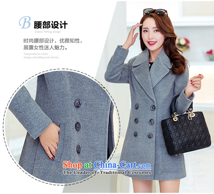 Qin Si' 2015 Korean land gross in Sau San? long jacket, double-a wool coat gray XXL picture, prices, brand platters! The elections are supplied in the national character of distribution, so action, buy now enjoy more preferential! As soon as possible.